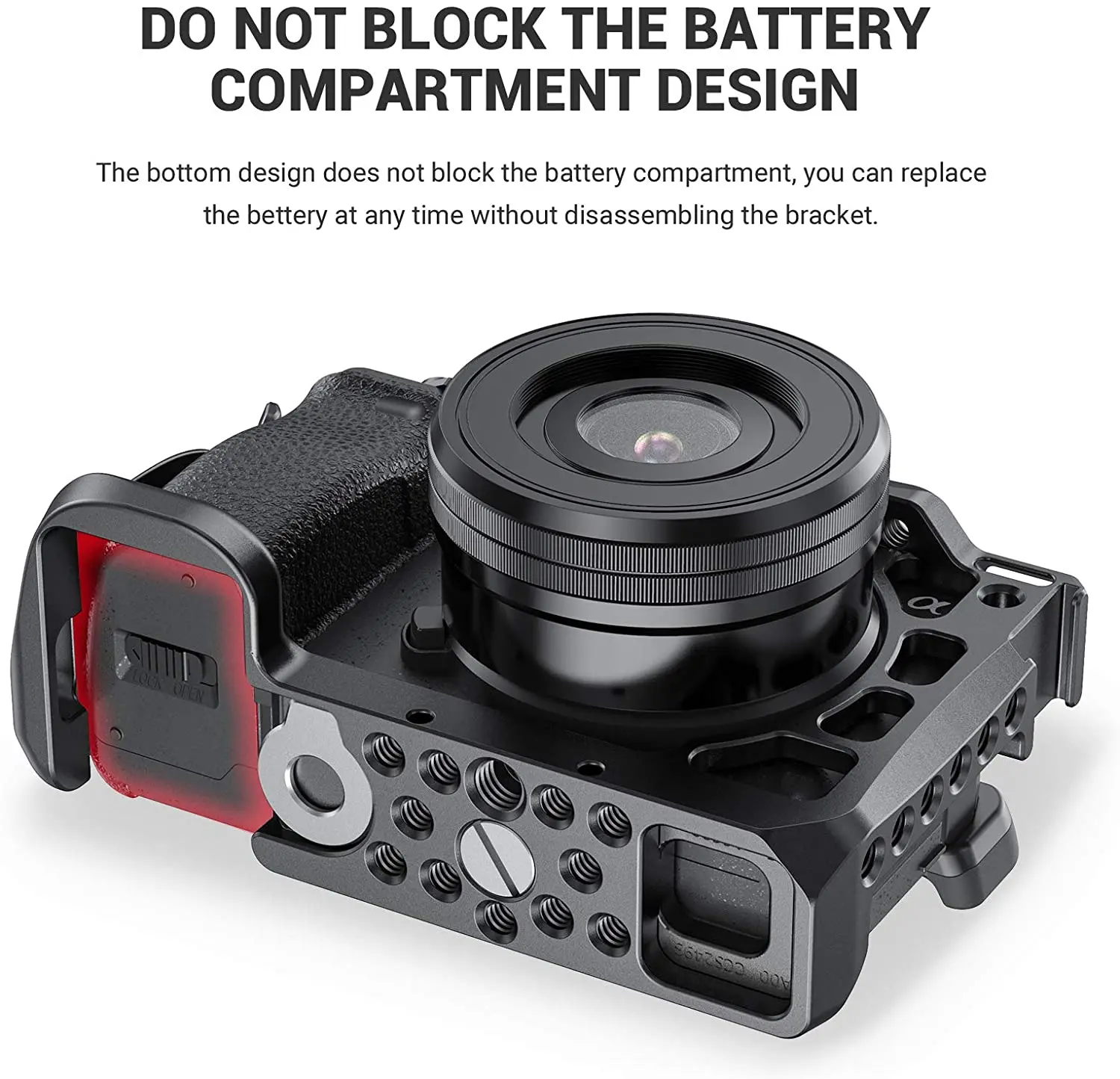 Camera Cold Shoe - SmallRig 2493 A6600 Camera Cage for