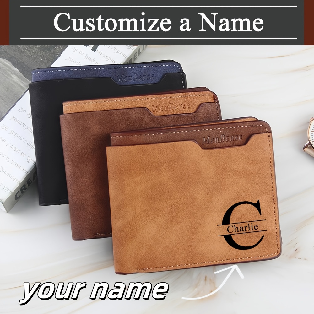 Photography Names - Customized Name Luxury Male Short Wallet
