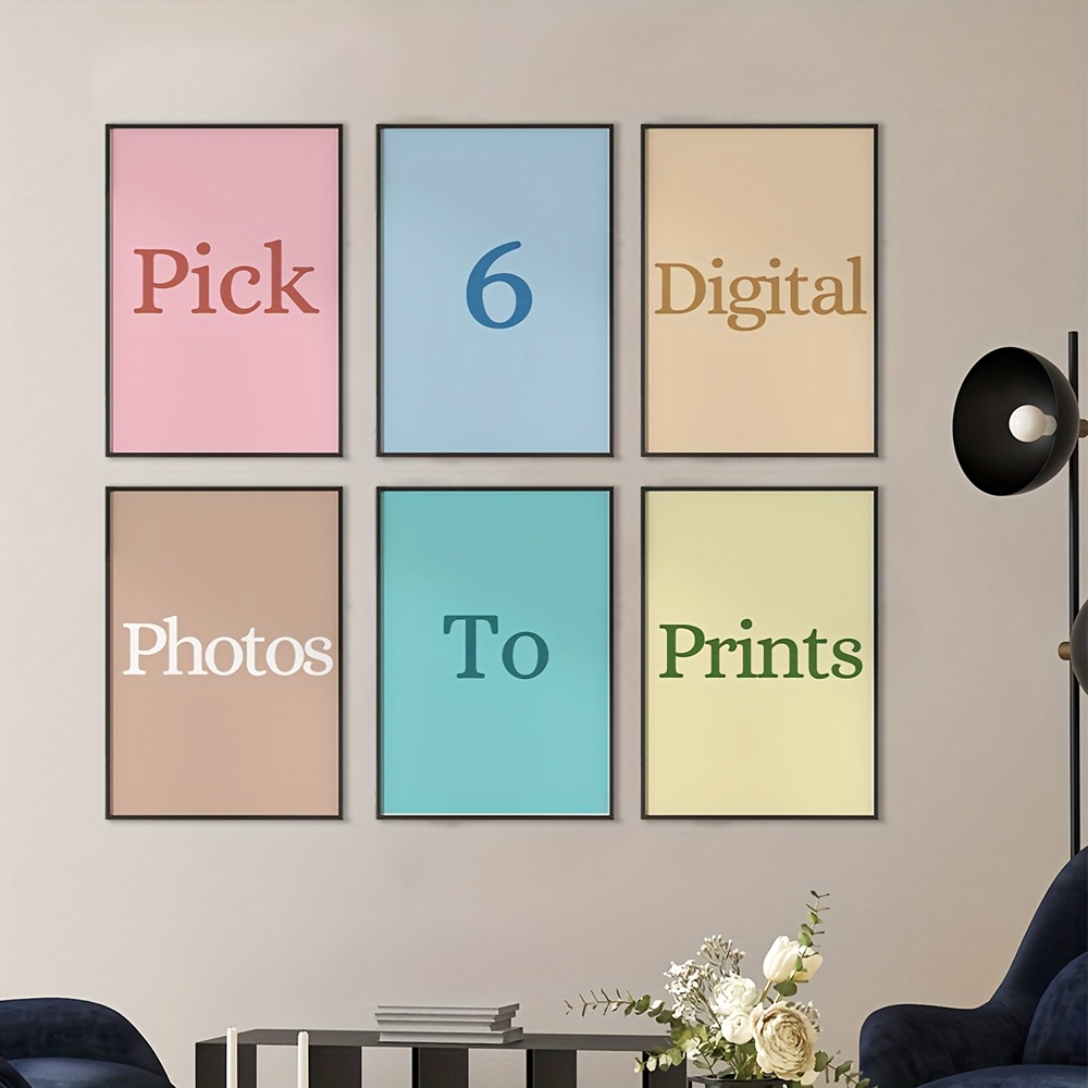 Photography Image - 6pcs/set Personalized Custom Canvas Printing Photo