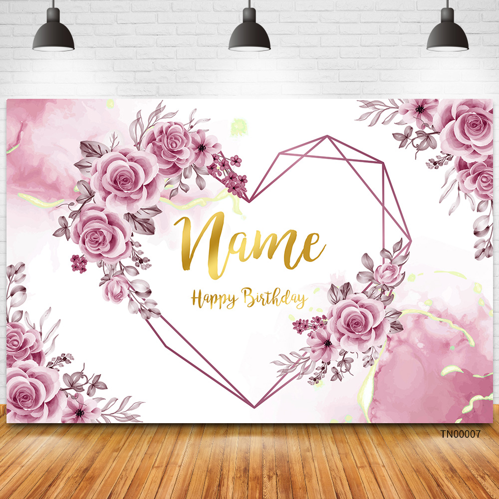 Photography Names - Custom Name Photo Heart Flower Birthday