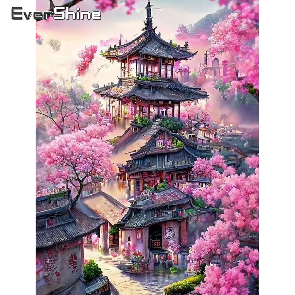 Photography Architecture - Evershine Full Square Diamond Embroidery House