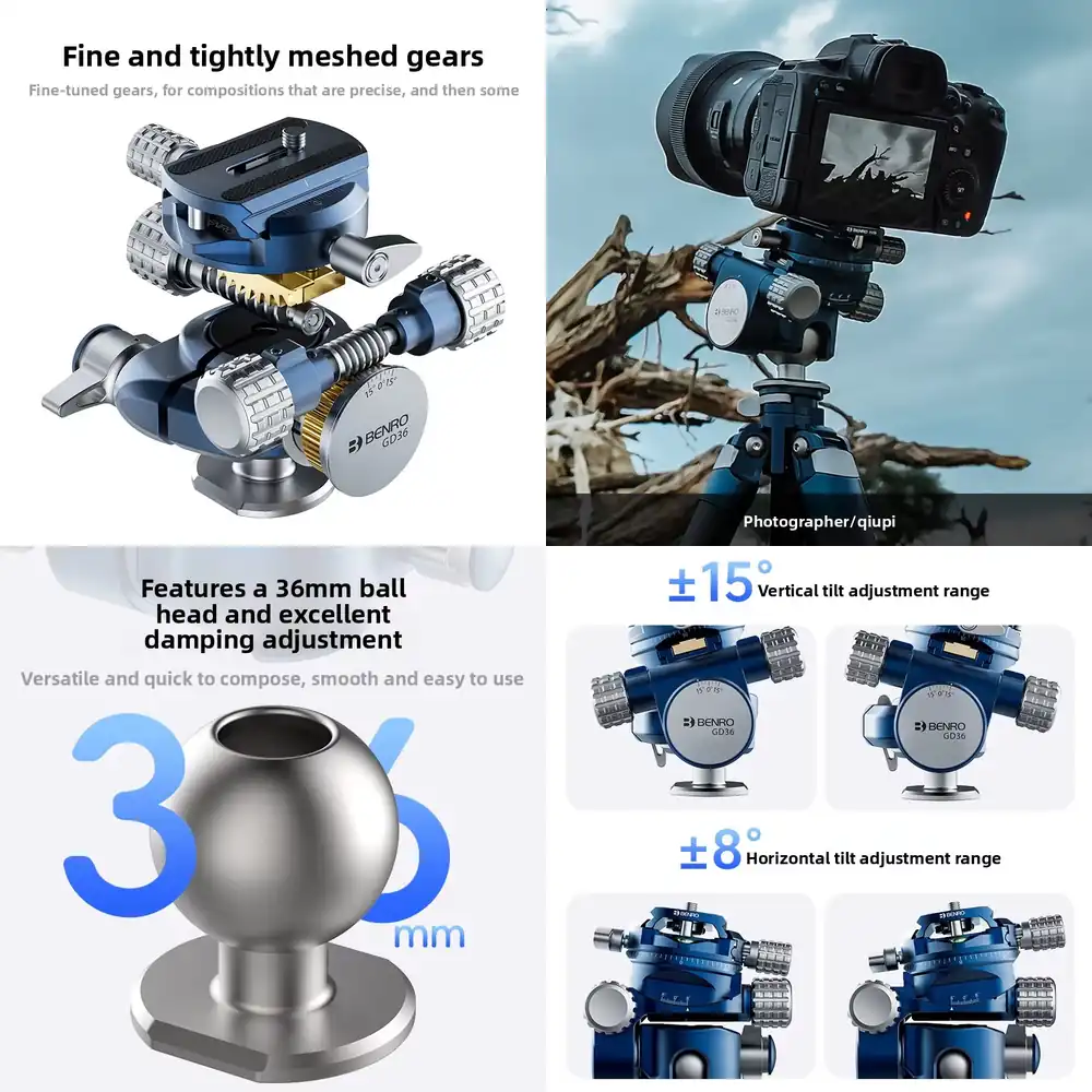 Photography Landscape - BENRO GD36PT Aluminum 3-Way Geared Ball