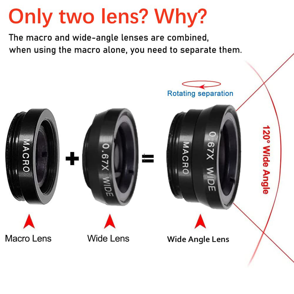 Universal 3 in 1 Fish Eye Lens - Photography Zooming review and price