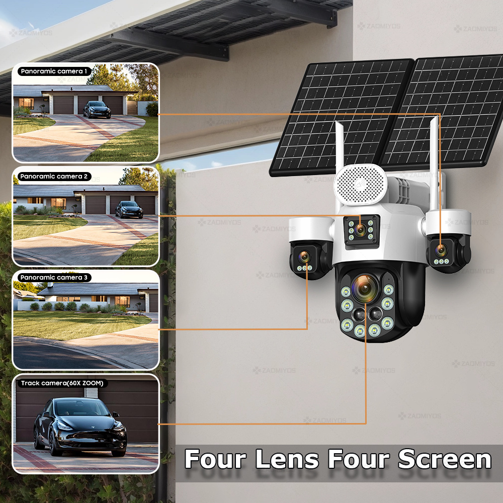 4 Lens Outdoor 360° Surveillan - Photography Zooming review and price
