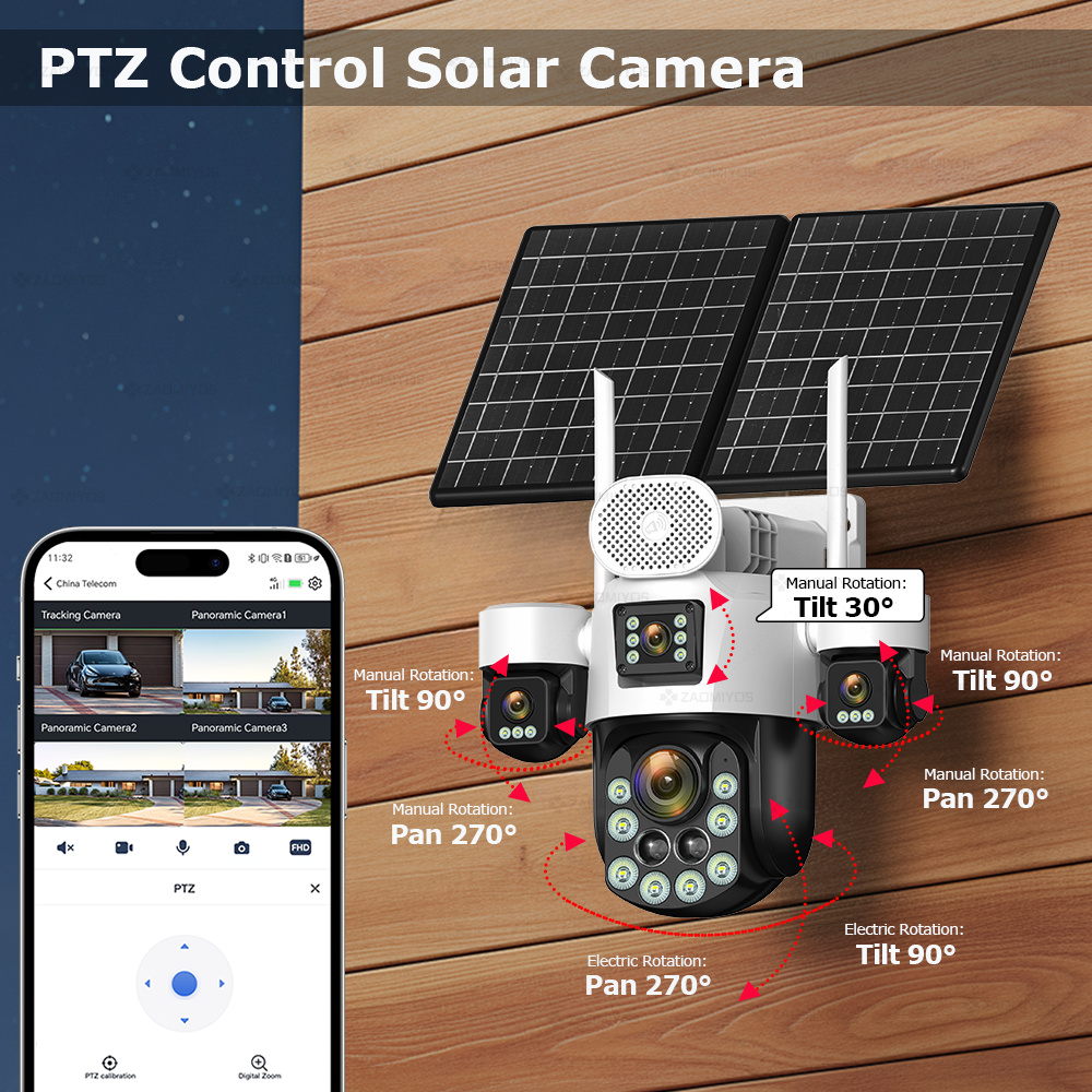 4 Lens Outdoor 360° Surveillan - Photography Zooming review and price