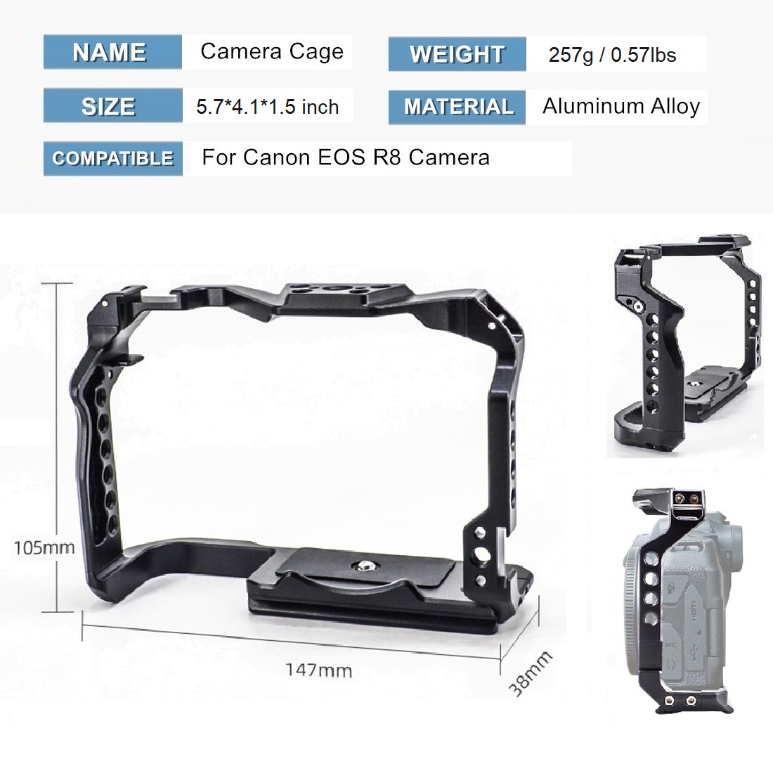 Protective Frame Camera Cage f - Camera Cold Shoe review and price