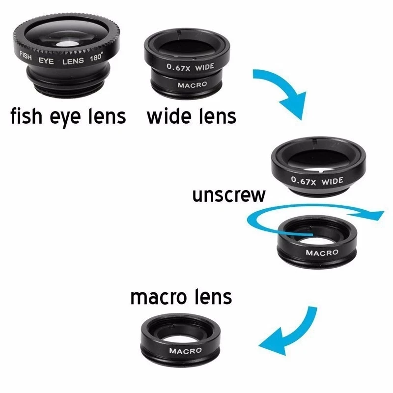 3 In 1 Fisheye Phone Lens 0.67 - Photography Zooming review and price
