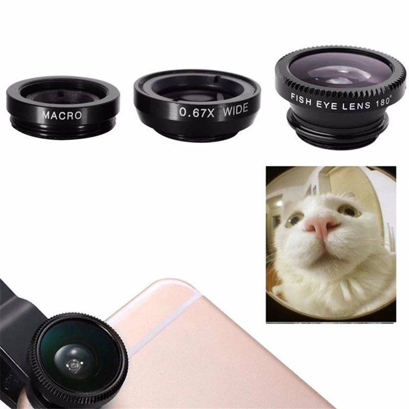 3 In 1 Fisheye Phone Lens 0.67 - Photography Zooming review and price