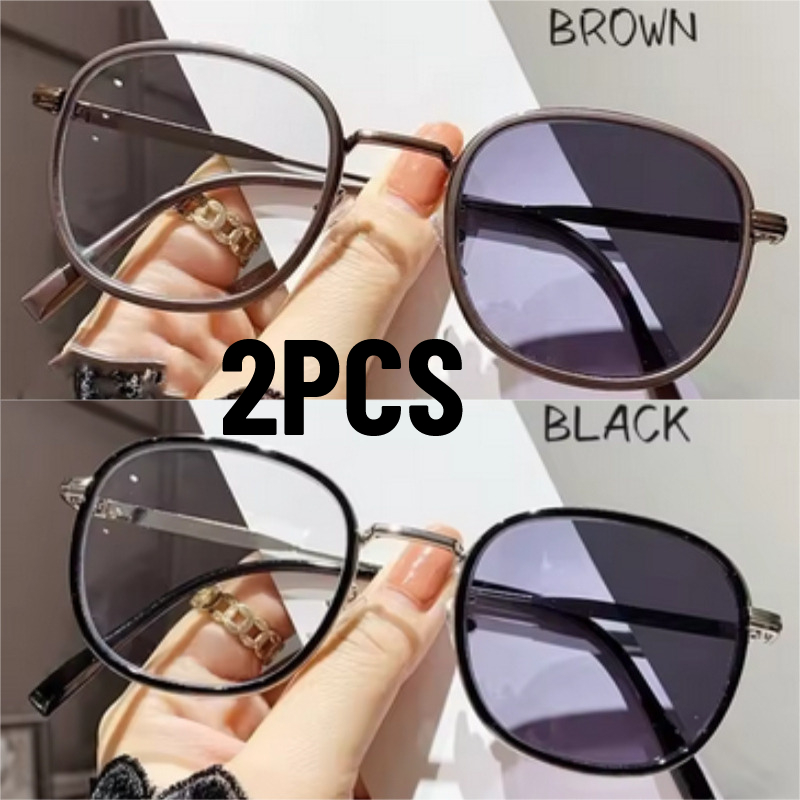 2 Pairs of Retro Square Metal  - Photography Of A Man review and price