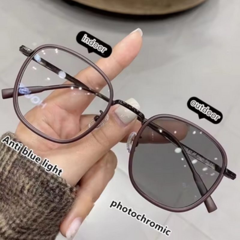 2 Pairs of Retro Square Metal  - Photography Of A Man review and price